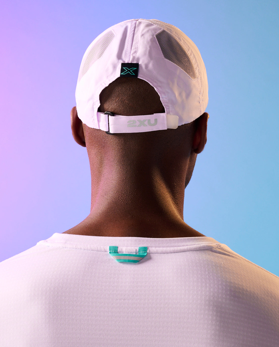 2xu-aero-run-cap-laufcap-white-silver-reflective image 6