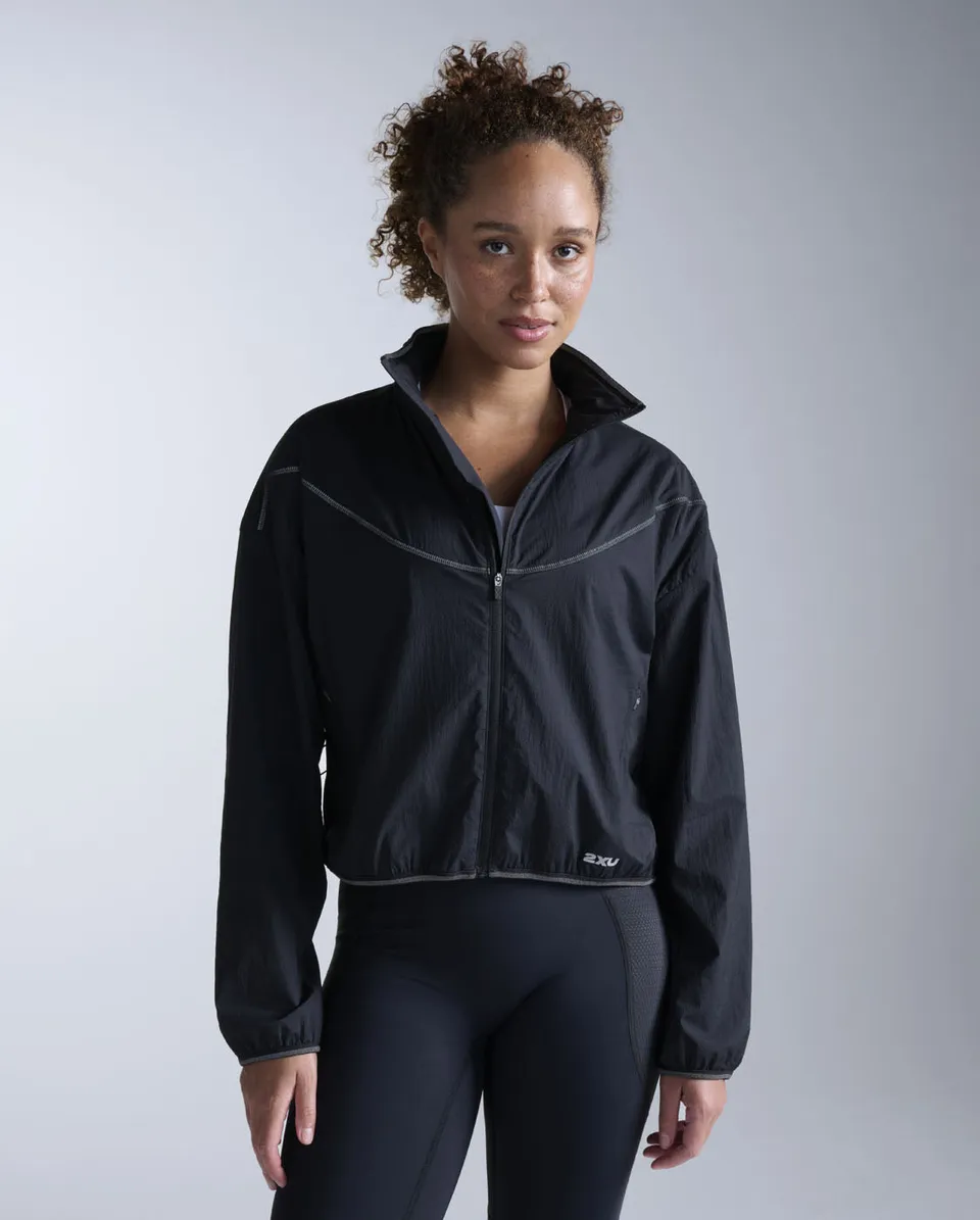 2xu-aero-sheer-bomber-jacke-damen-schwarz-wasserdicht image 1