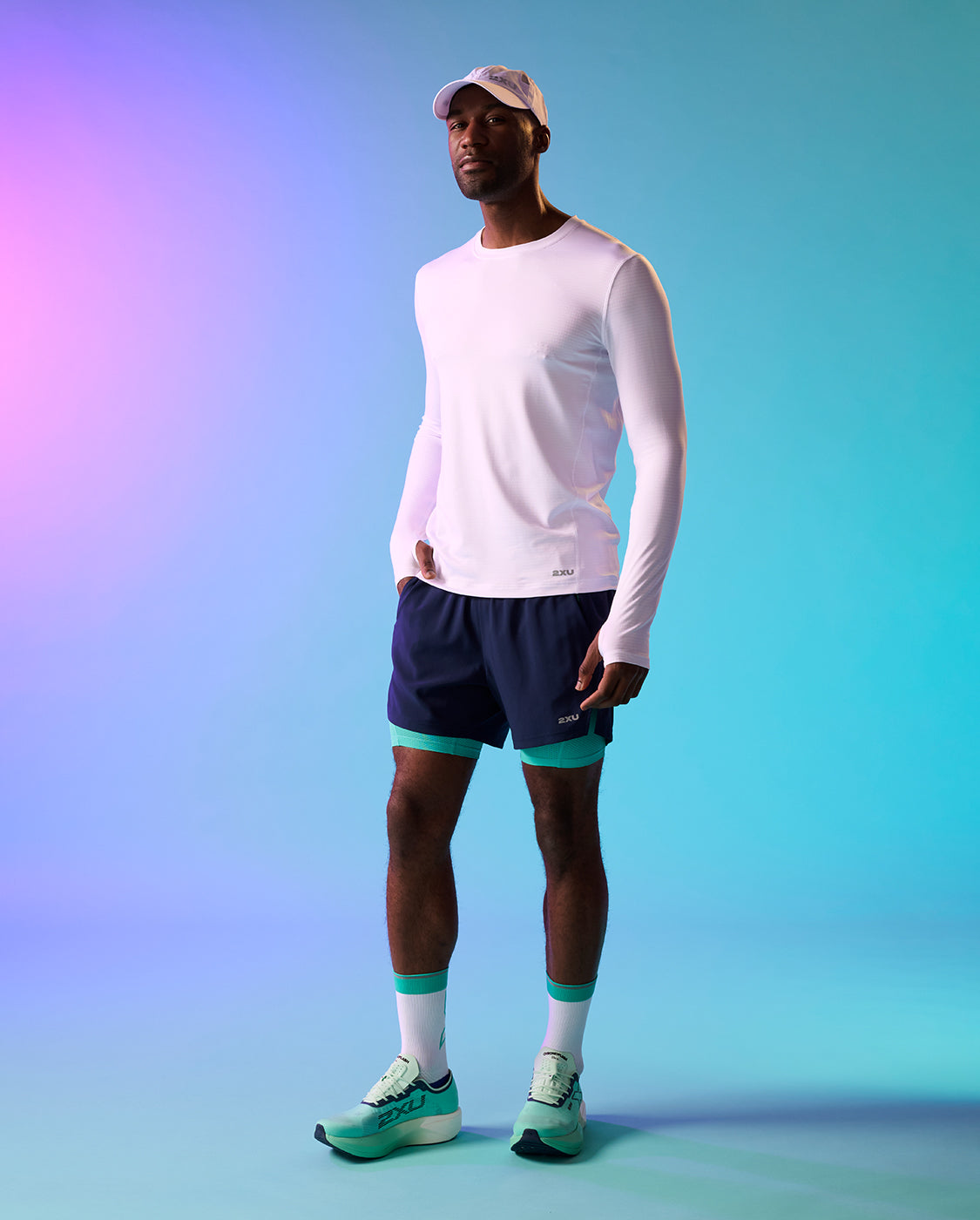 2xu-ignition-grid-base-layer-herren-white-metro-mint-thermo image 7