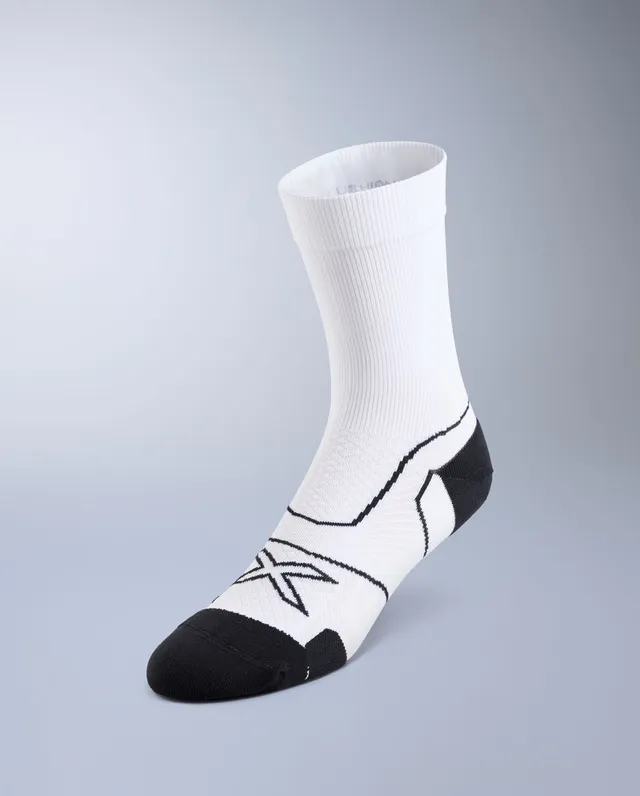 2xu-vectr-cushion-crew-socken-white-black-max-d-mpfung image 1