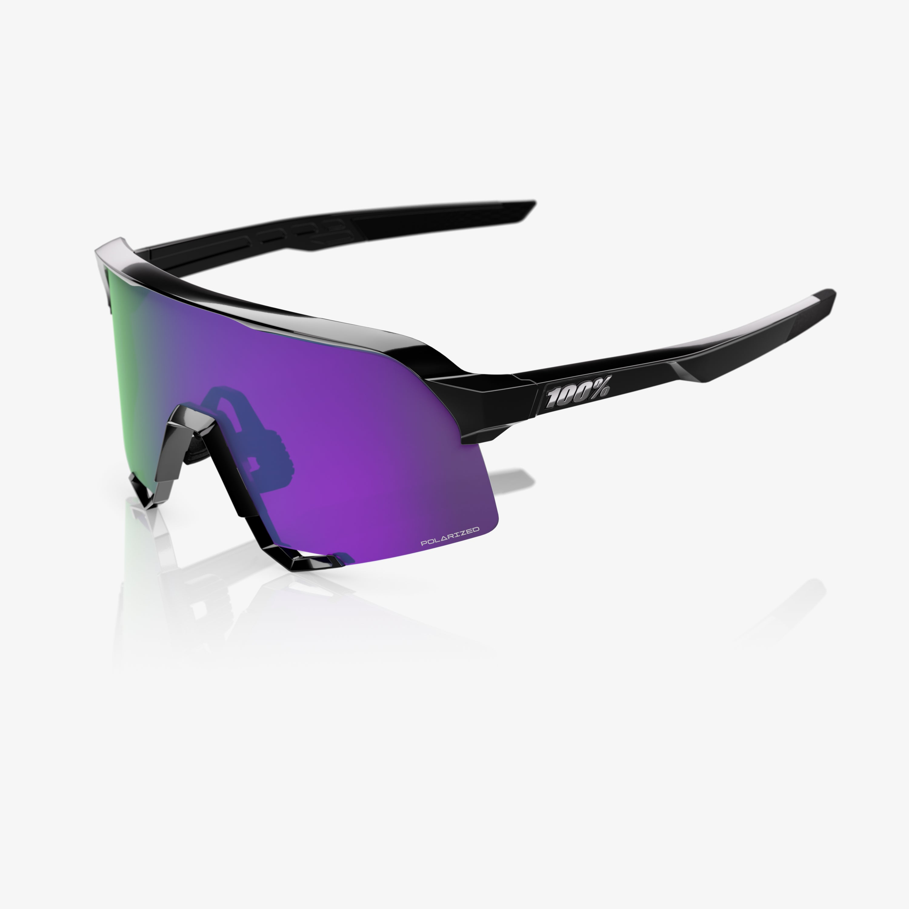100-s3-sportbrille-polished-black-lavender-mirror image 1