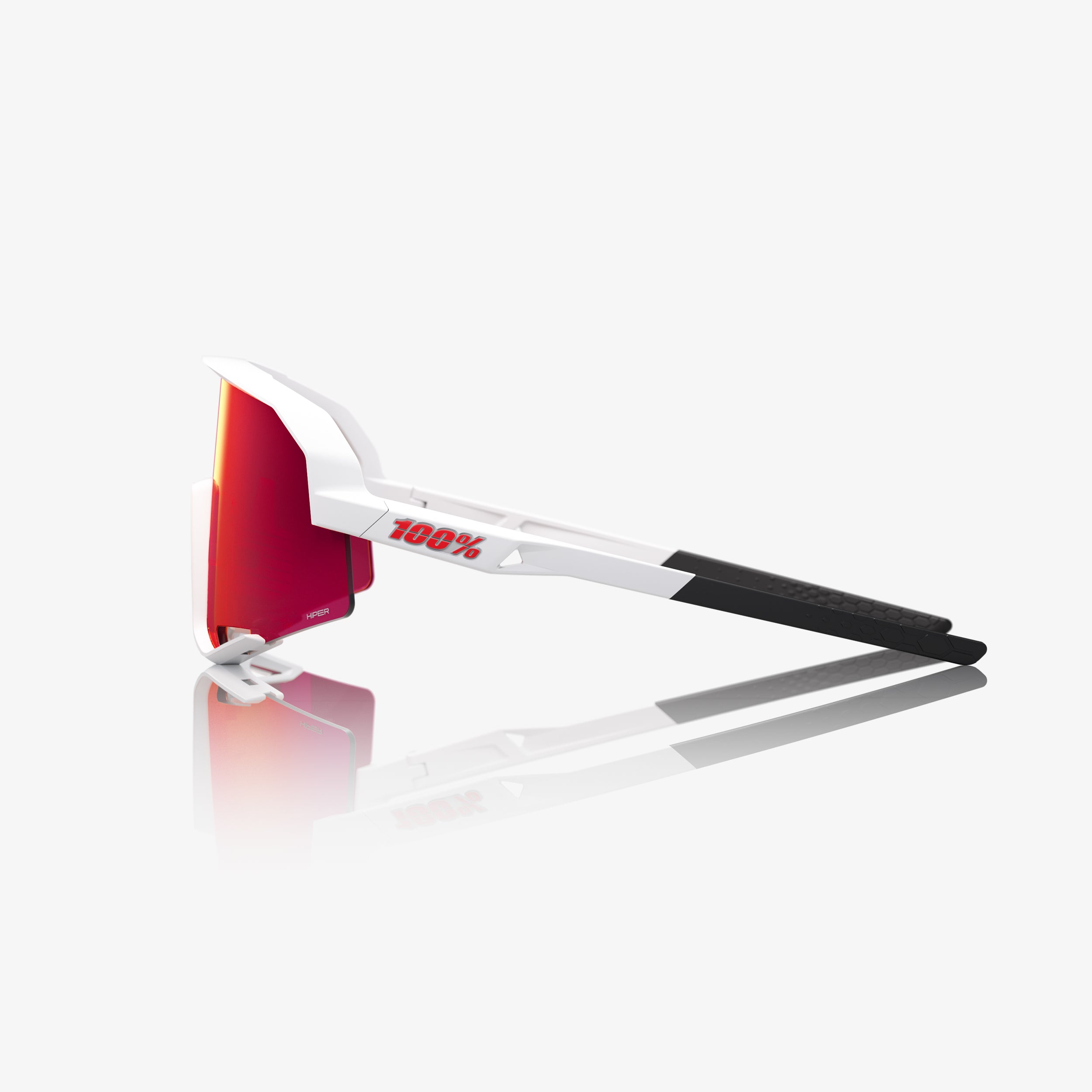 100-slendale-sonnenbrille-matte-white-hiper-red-mirror image 3