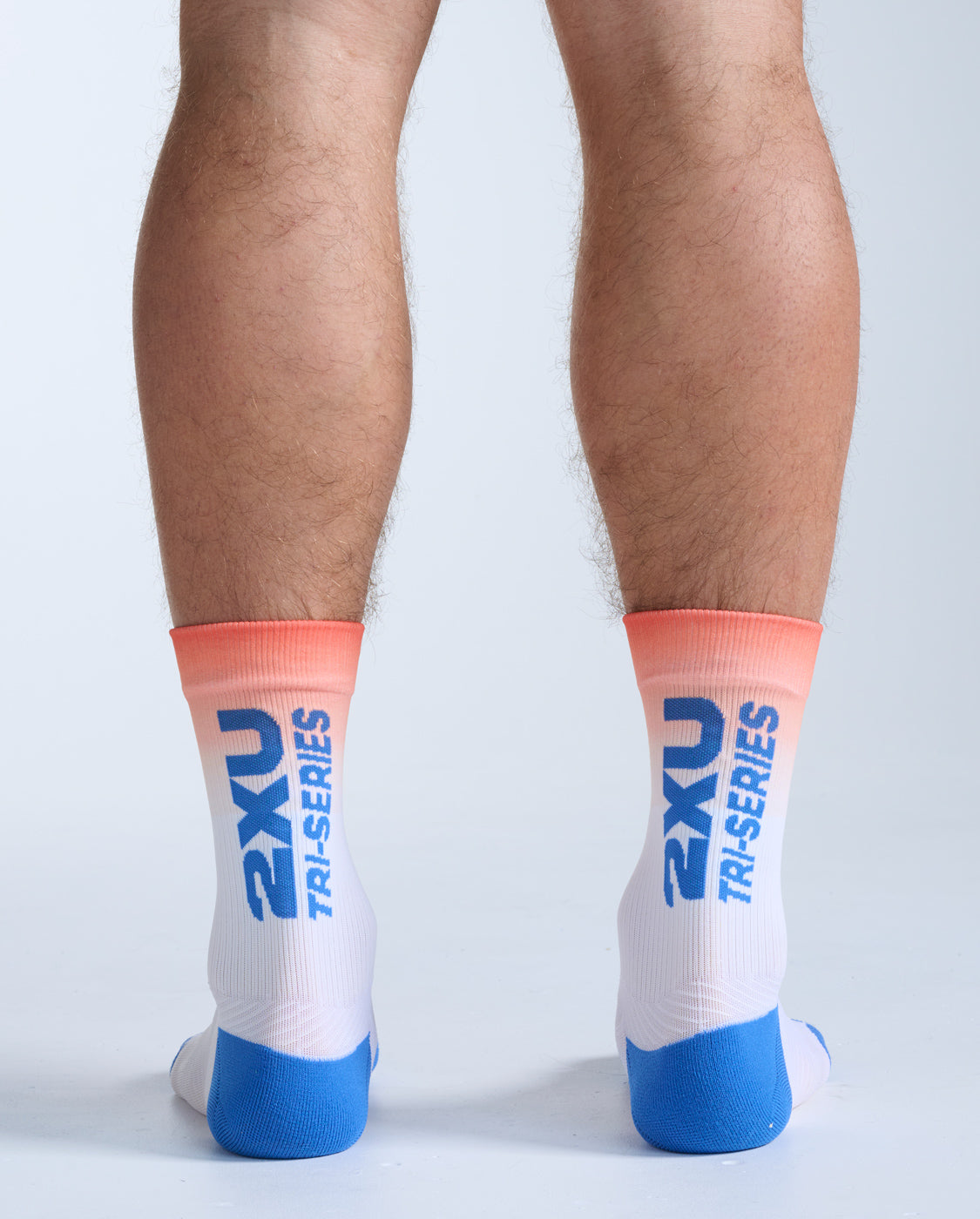 2xu-vectr-light-cushion-crew-socken-nebula-blaze-nectarine image 4