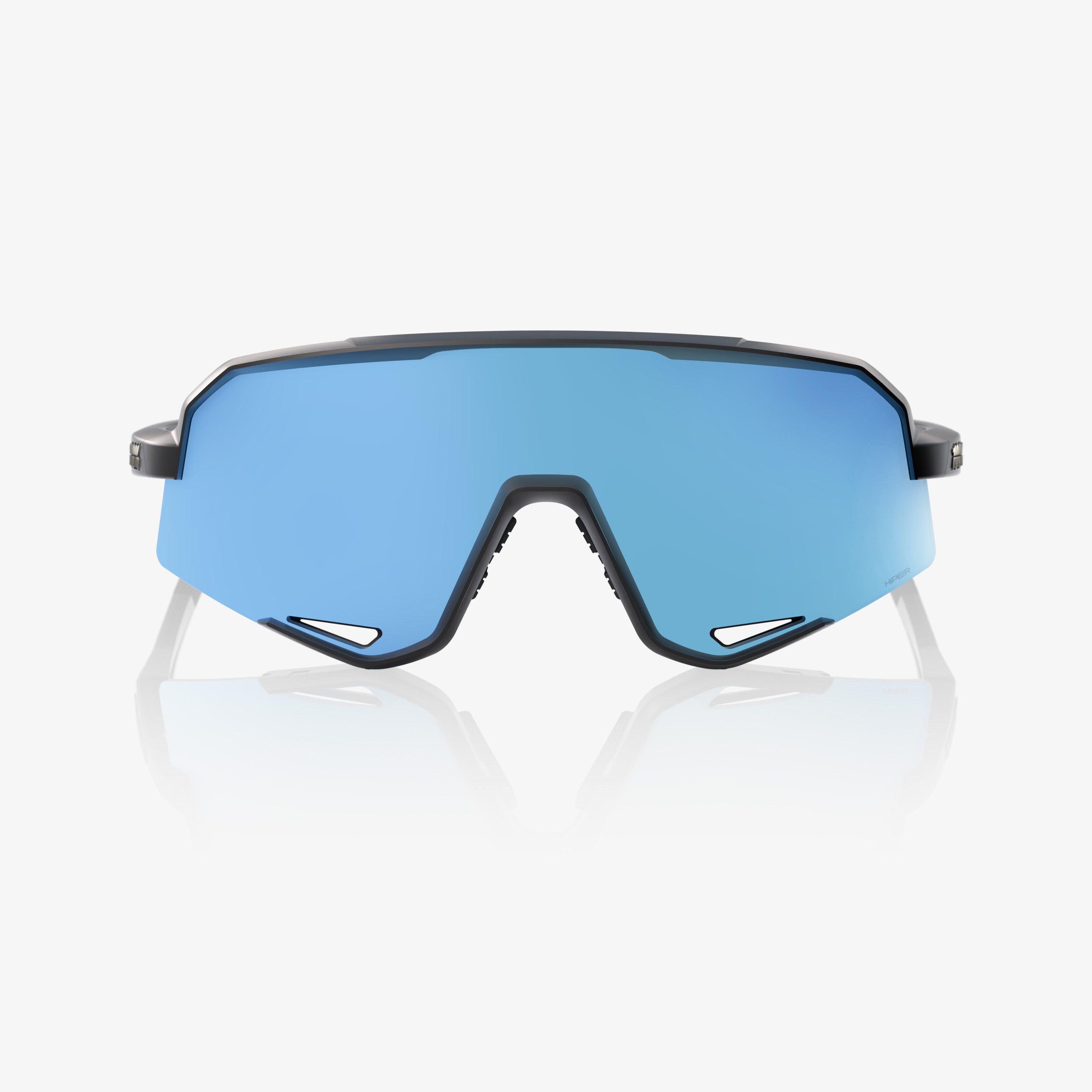 100-slendale-sonnenbrille-mattschwarz-blau-verspiegelt image 2