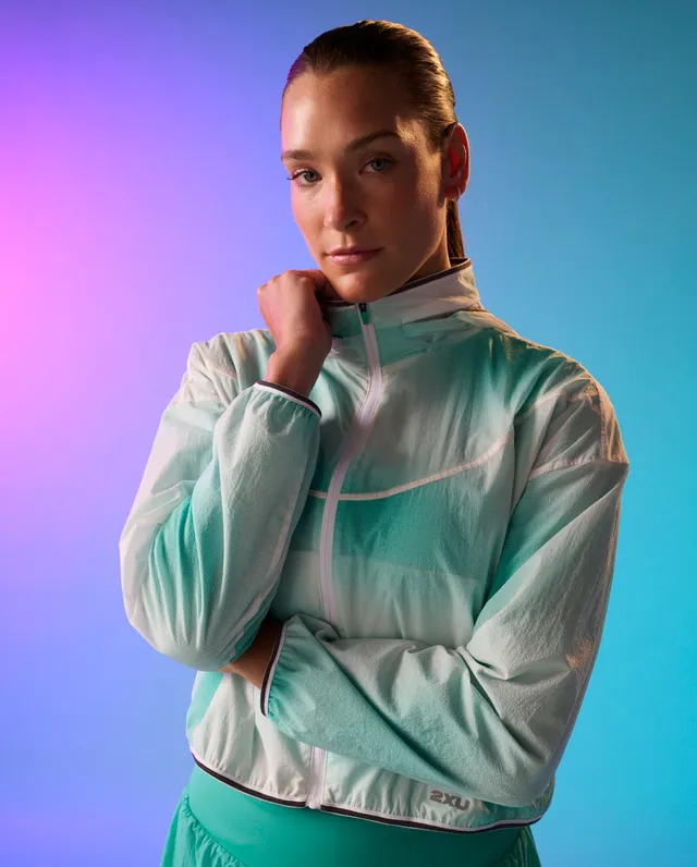 2xu-aero-sheer-bomber-laufjacke-damen-white-metro-mint image 1