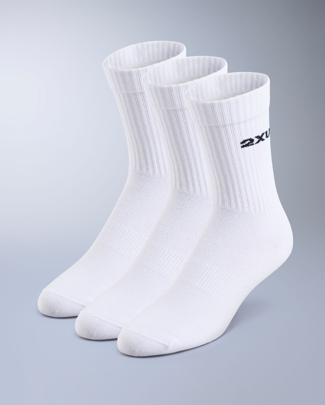 2xu-24-7-cotton-crew-socks-3er-pack-sportsocken-wei-baumwolle image 1