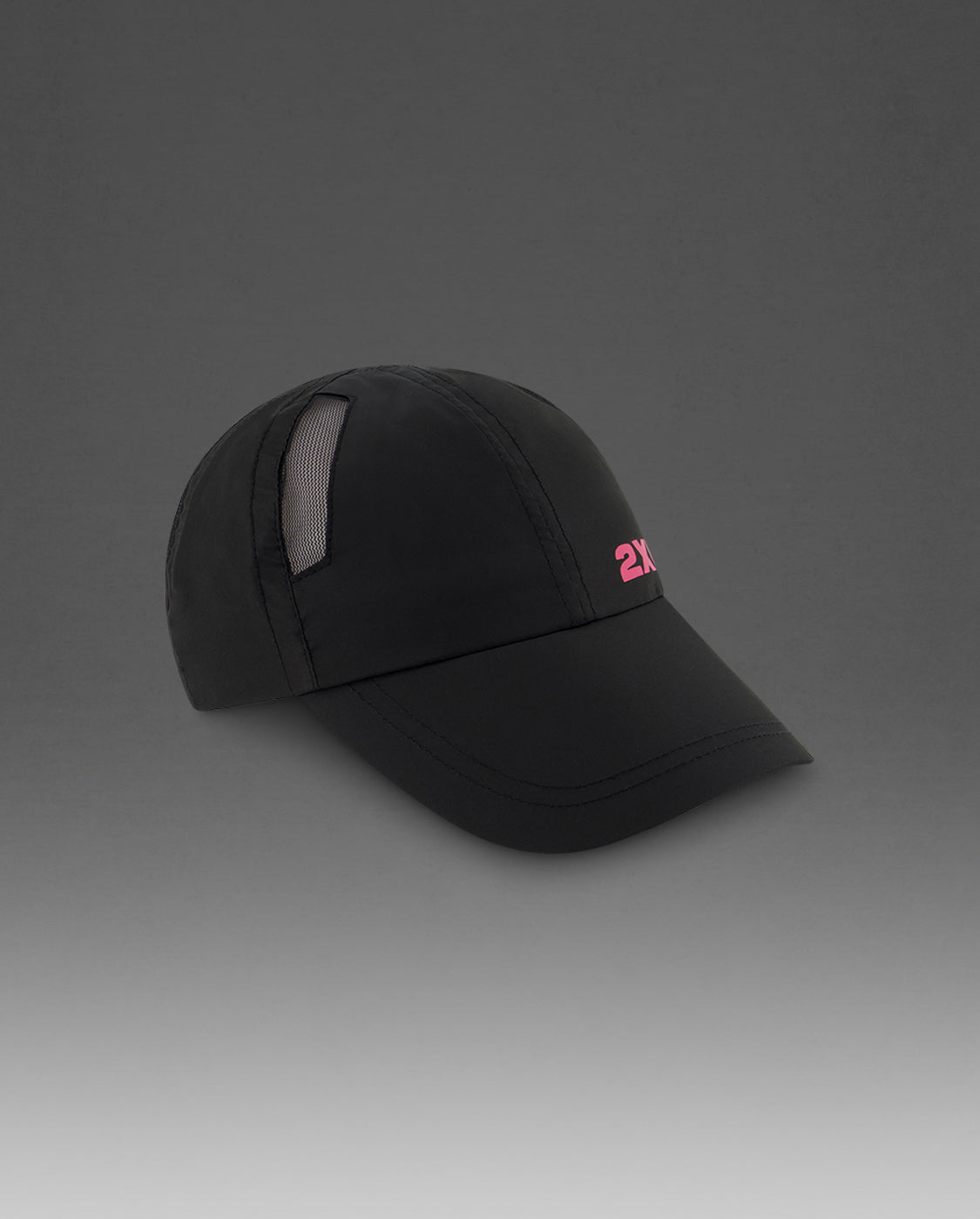 2xu-aero-run-cap-laufkappe-schwarz-fuchsia-unisex image 1