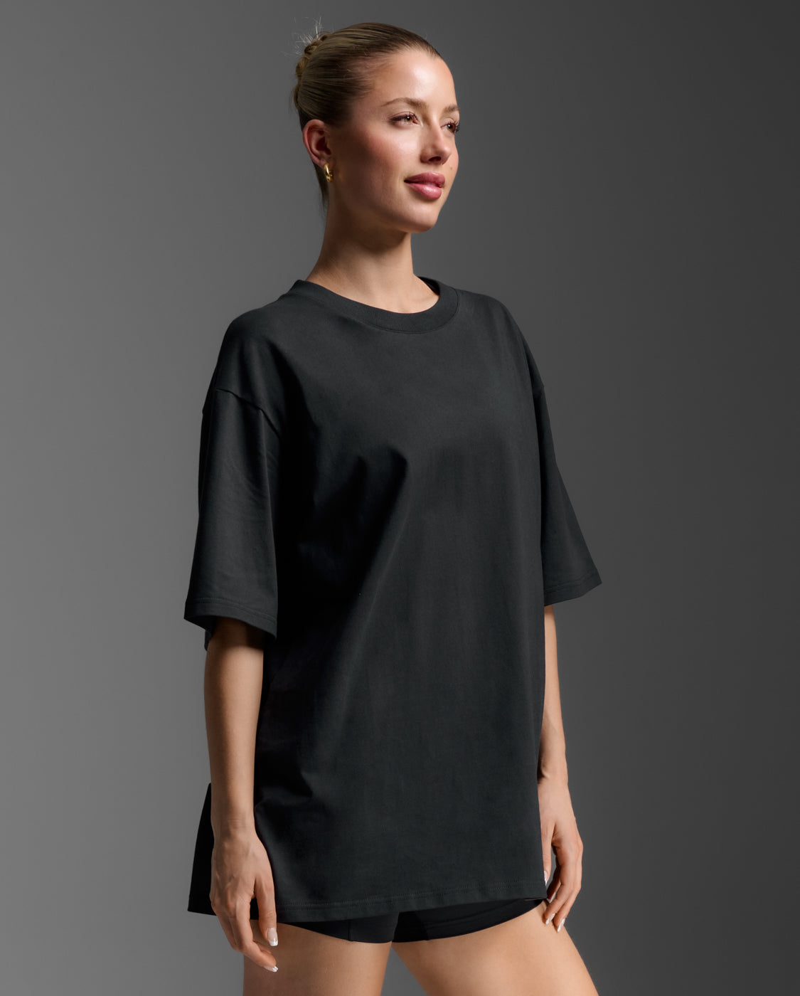 2xu-ez-oversized-organic-cotton-tee-t-shirt-schwarz-bio-baumwolle image 4
