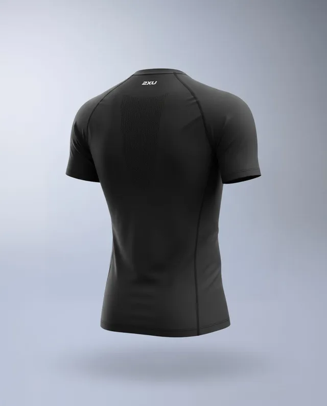 2xu-core-youth-compression-t-shirt-kinder-schwarz-stretch image 1