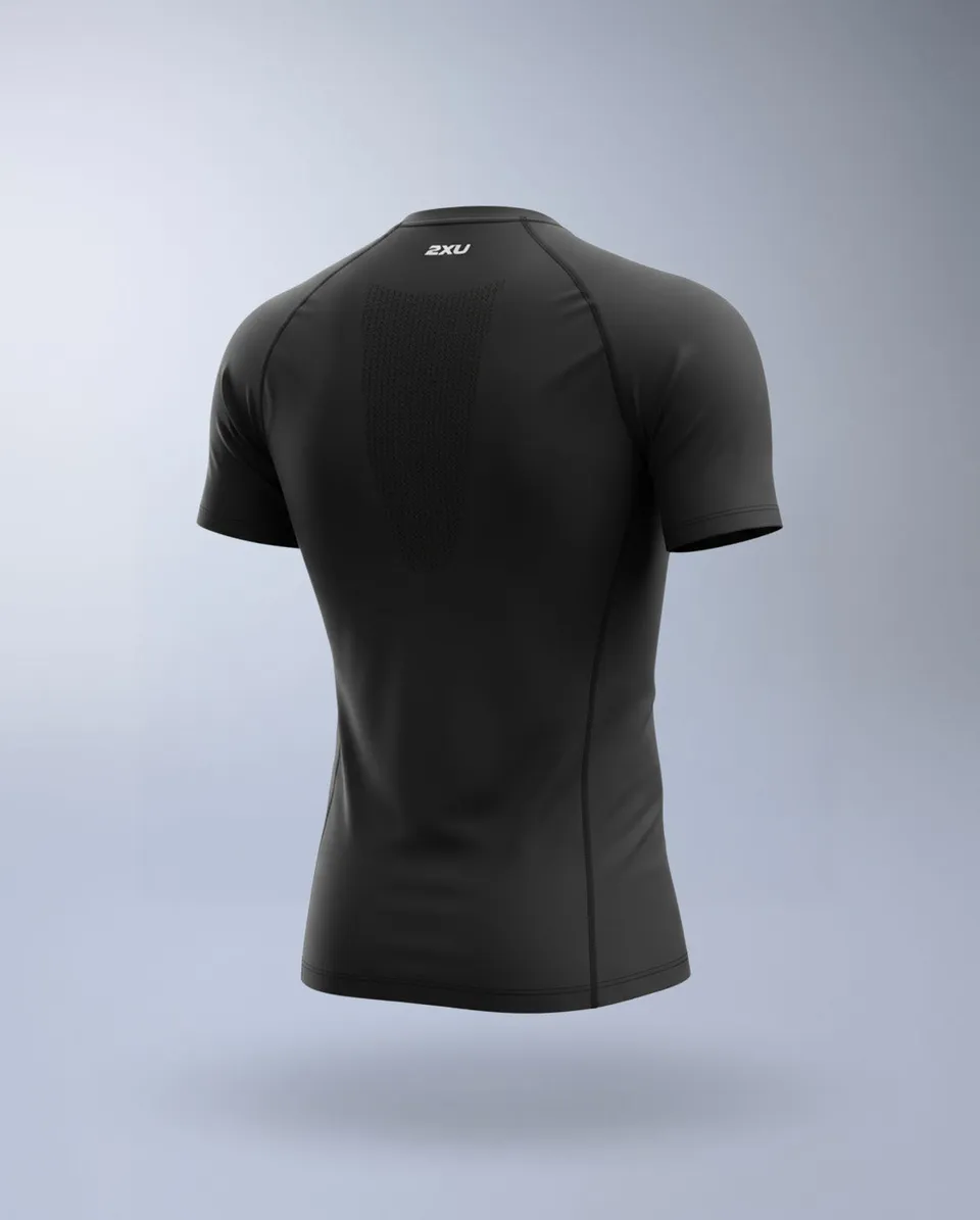 2xu-core-youth-compression-t-shirt-kinder-schwarz-stretch image 1