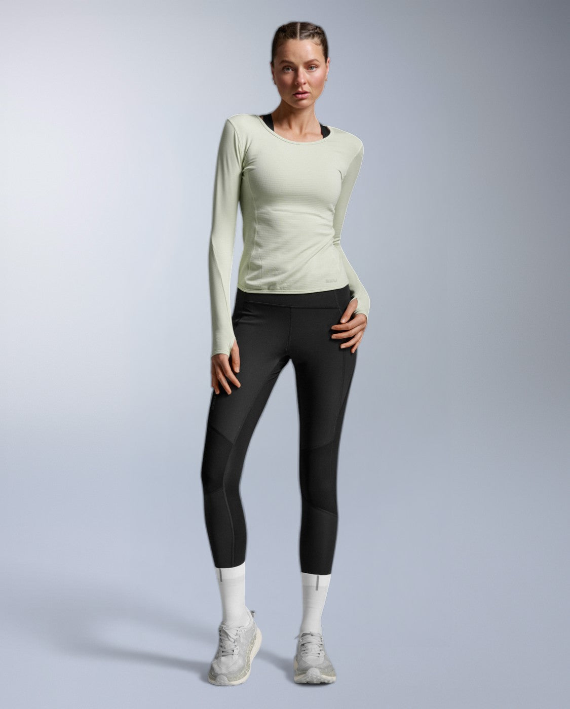 2xu-ignition-grid-base-layer-damen-seafoam-langarmshirt image 3