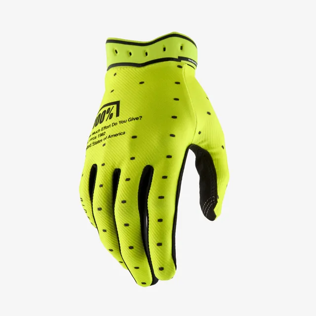 100-ridefit-fahrradhandschuhe-fluo-yellow-m image 1