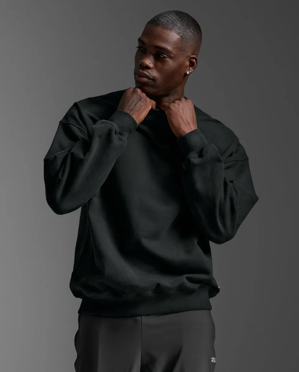 2xu-ez-oversized-organic-cotton-crew-sweatshirt-schwarz-bio image 1