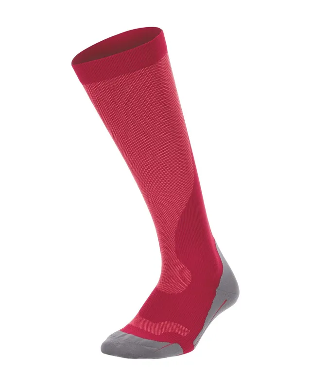 2xu-vectr-perf-run-kompressionssocken-hot-pink-grey image 1