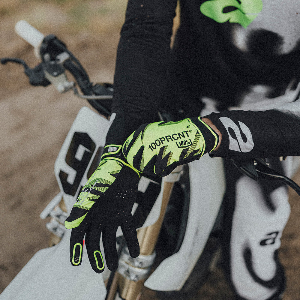100-ridefit-fahrradhandschuhe-fluo-yellow-black-m image 3