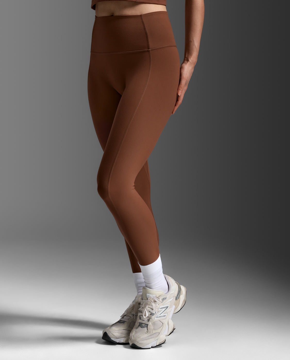 2xu-fluid-hi-rise-tights-damen-leggings-sepia image 5