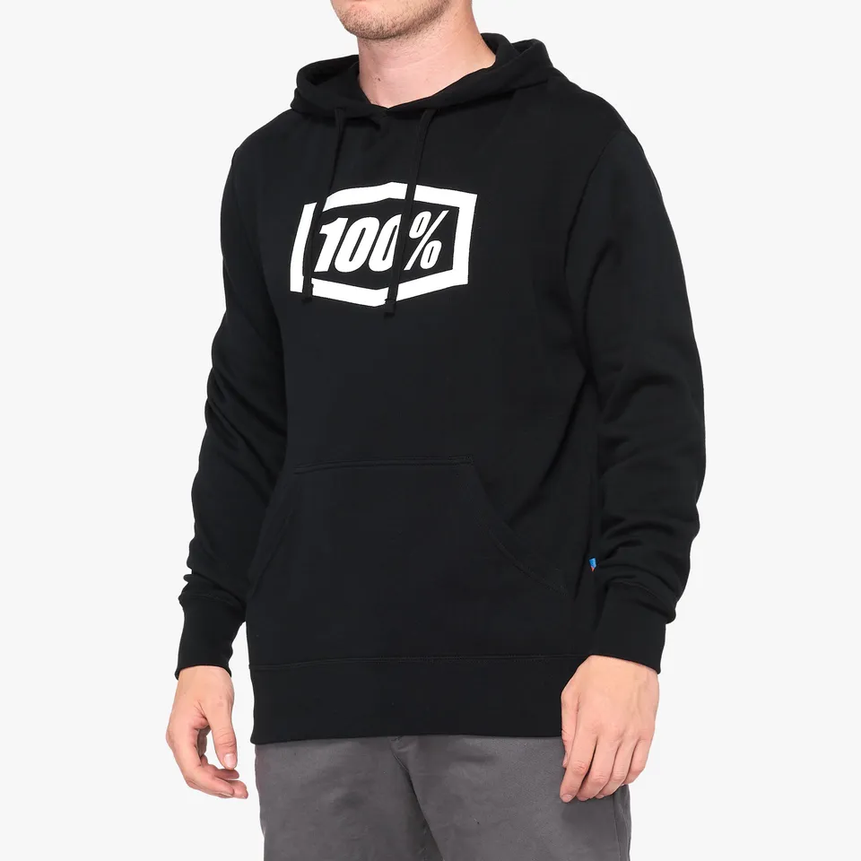 100-icon-pullover-hoodie-fleece-black-schwarz image 1