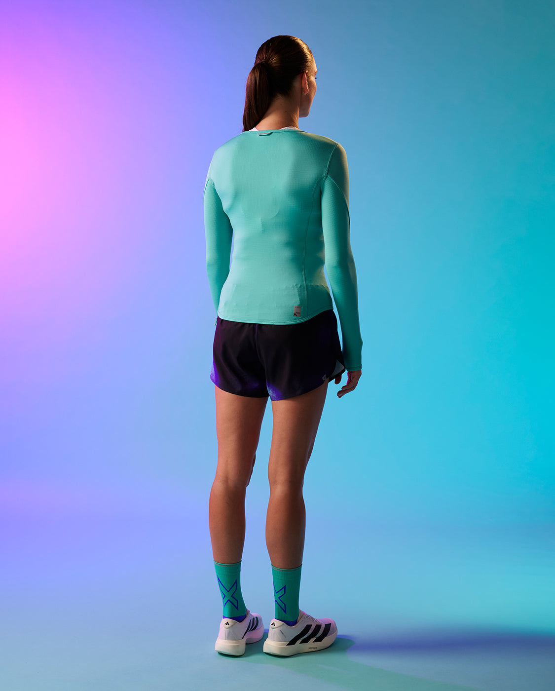 2xu-ignition-grid-base-layer-langarmshirt-damen-mint image 8