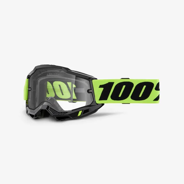 100-accuri-2-enduro-moto-brille-neon-yellow-clear-motocrossbrille image 1