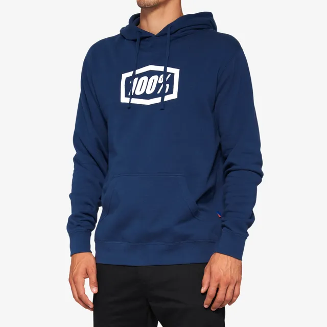 100-icon-pullover-hoodie-fleece-navy-baumwolle image 1