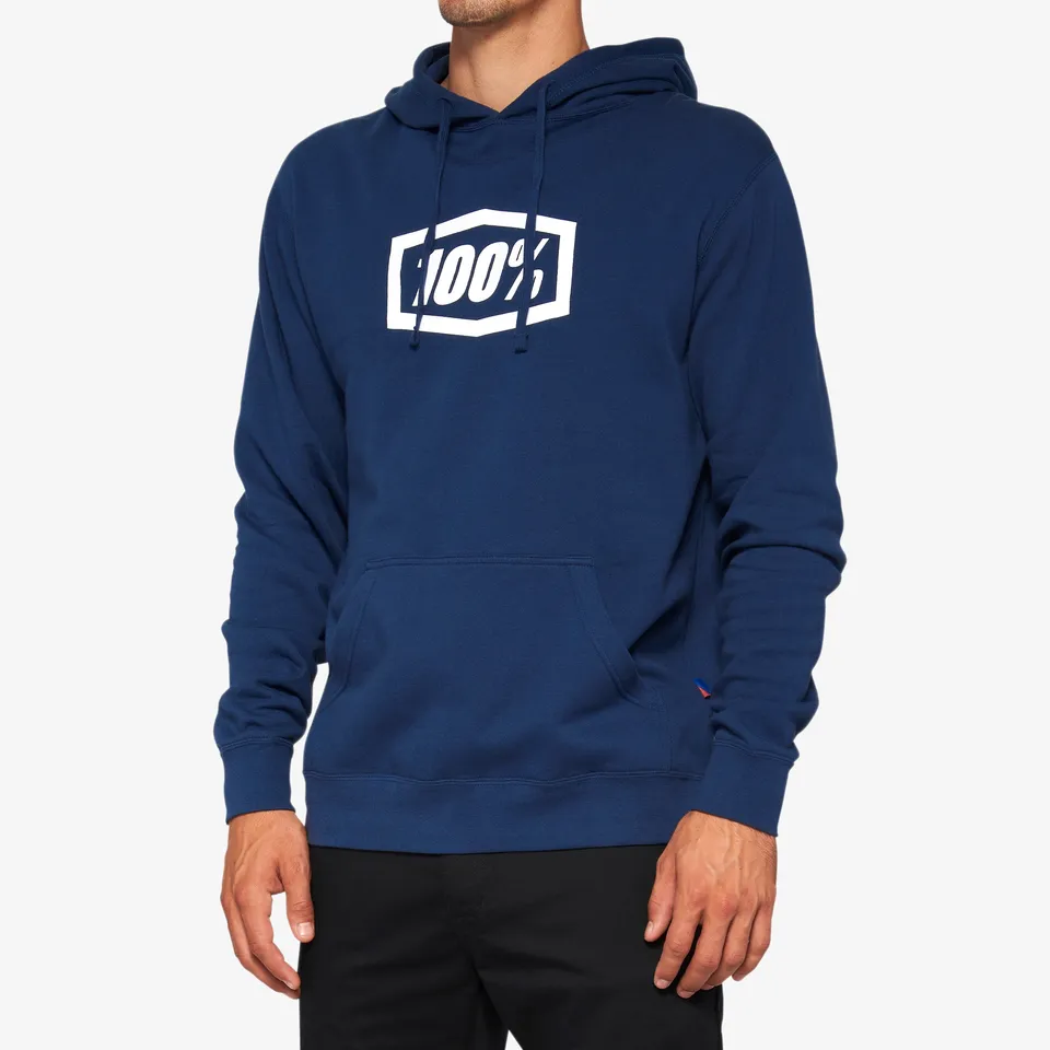 100-icon-pullover-hoodie-fleece-navy-baumwolle image 1