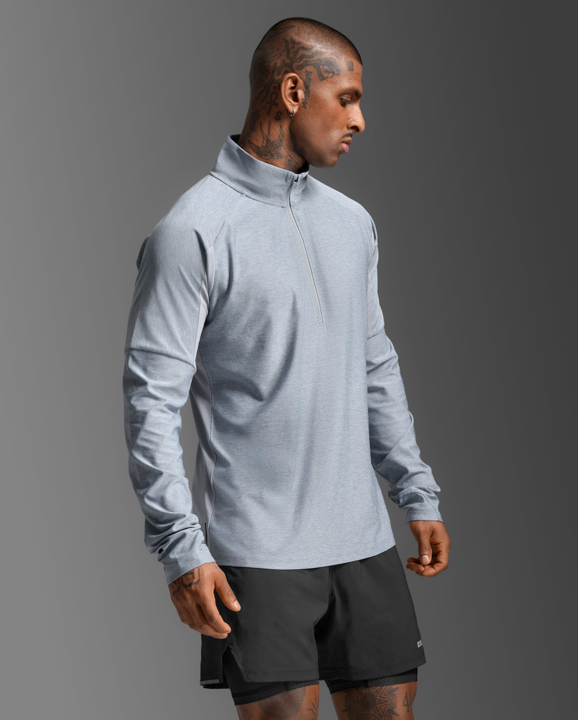 2xu-aero-1-2-zip-laufshirt-herren-weathervane-langarm image 1