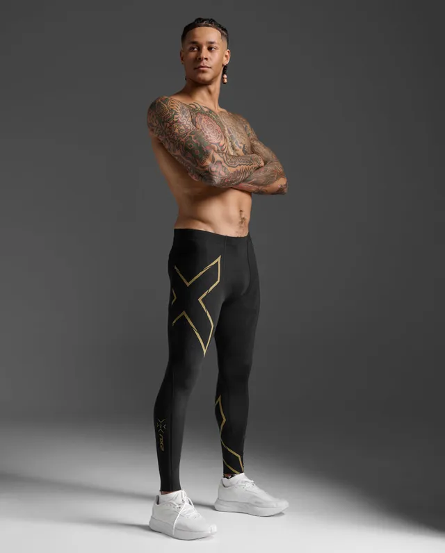 2xu-light-speed-compression-tights-herren-black-gold-mcs image 1