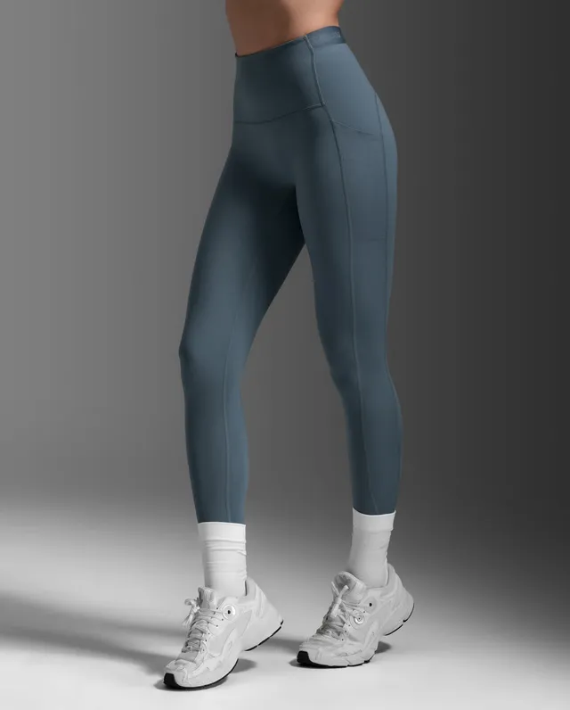 2xu-form-stash-hi-rise-tights-damen-dark-sage-taschen image 1