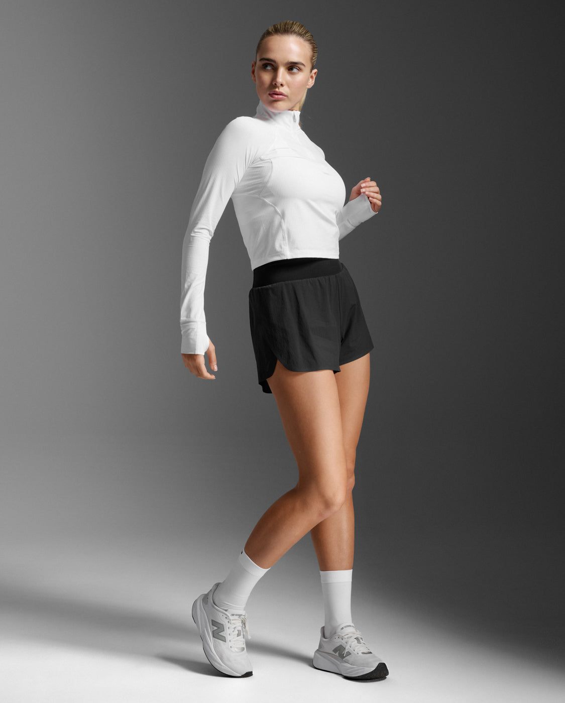 2xu-aero-waffle-1-2-zip-langarmshirt-damen-wei-reflective image 5