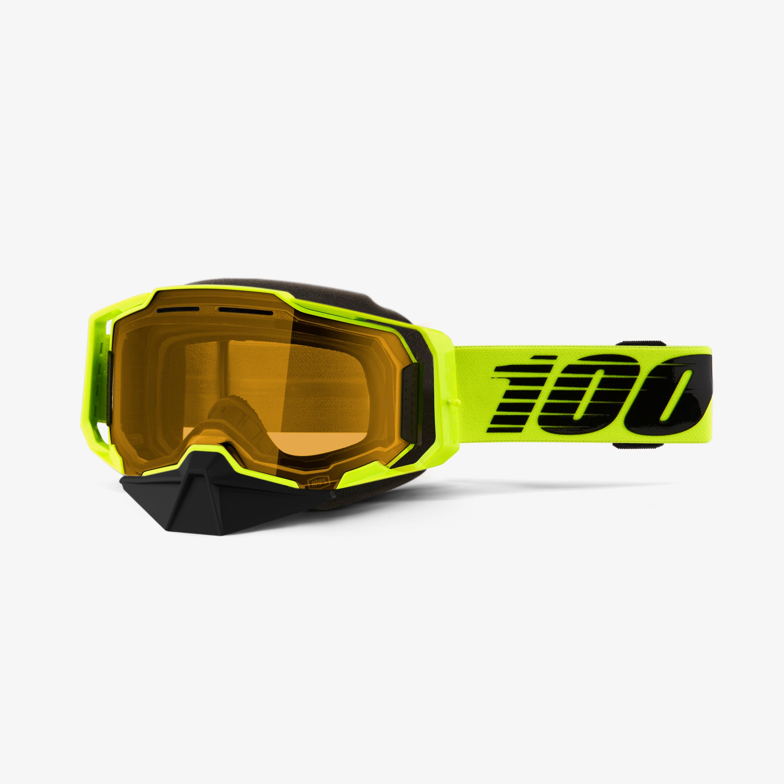 100-armega-snowmobile-skibrille-neon-yellow-mirror-gelb image 2