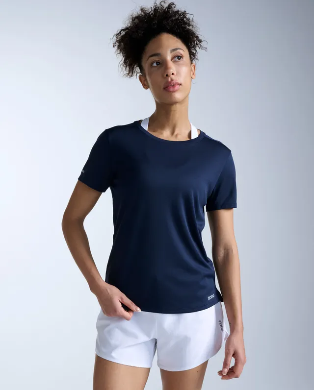 2xu-aero-tee-midnight-kurzarm-laufshirt-damen-mesh image 1