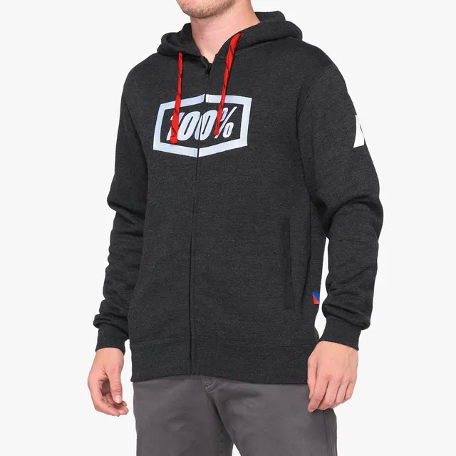 100-syndicate-zip-hoodie-fleece-schwarz-baumwolle image 1
