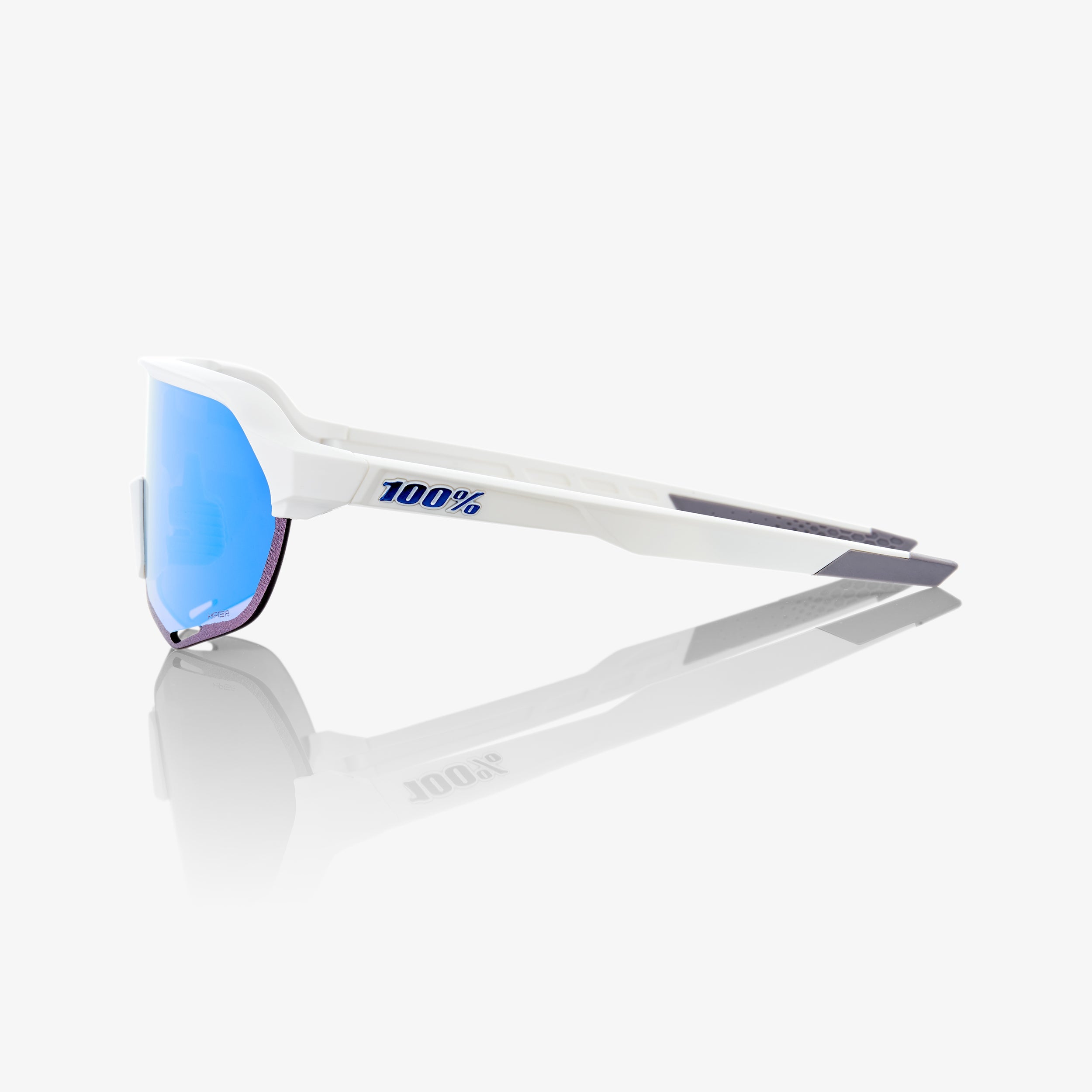 100-s2-sonnenbrille-matte-white-hiper-blue-mirror image 3