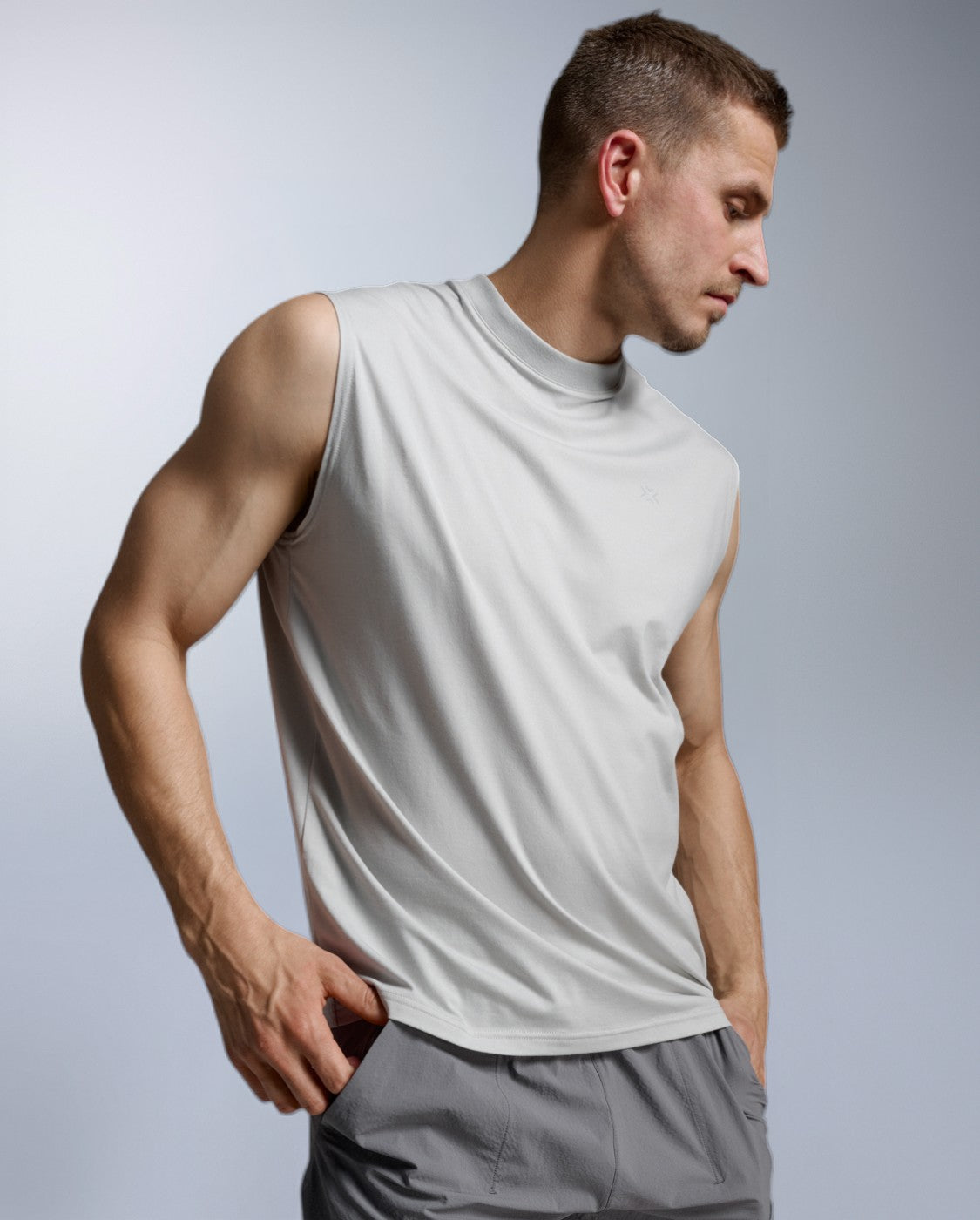 2xu-motion-oversized-tencel-tank-tanktop-harbor-mist image 1