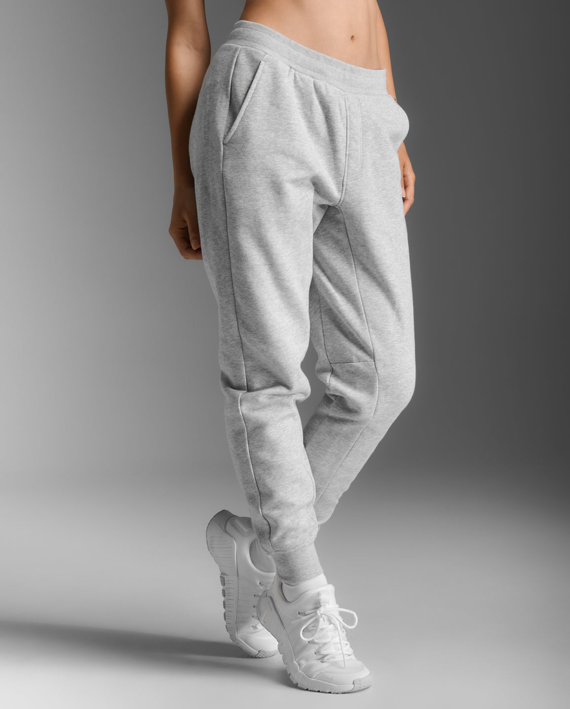 2xu-motion-aspire-trainingshose-damen-grey-marle-white image 4