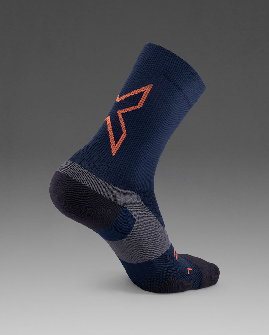 2xu-vectr-light-cushion-crew-socken-midnight image 2