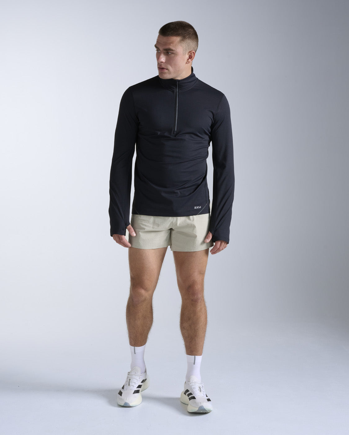2xu-aero-trail-1-2-zip-langarmshirt-herren-schwarz-stretch image 4