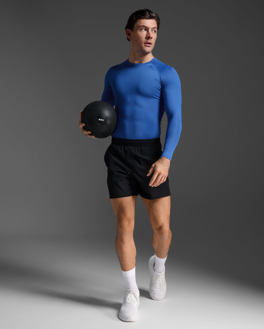 2xu-core-compression-longsleeve-herren-royal-blue image 5