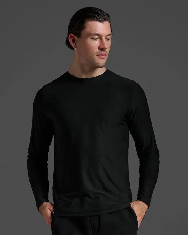 2xu-signature-long-sleeve-tee-langarmshirt-schwarz-atmungsaktiv image 1