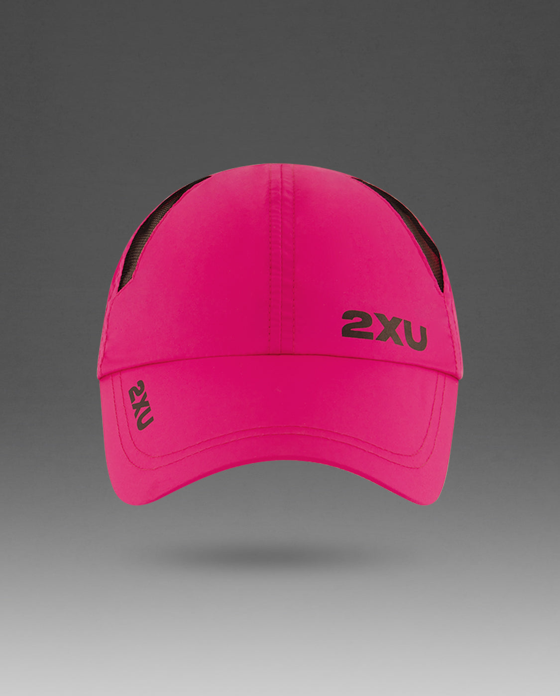 2xu-aero-run-cap-laufkappe-unisex-fuchsia-schwarz image 2