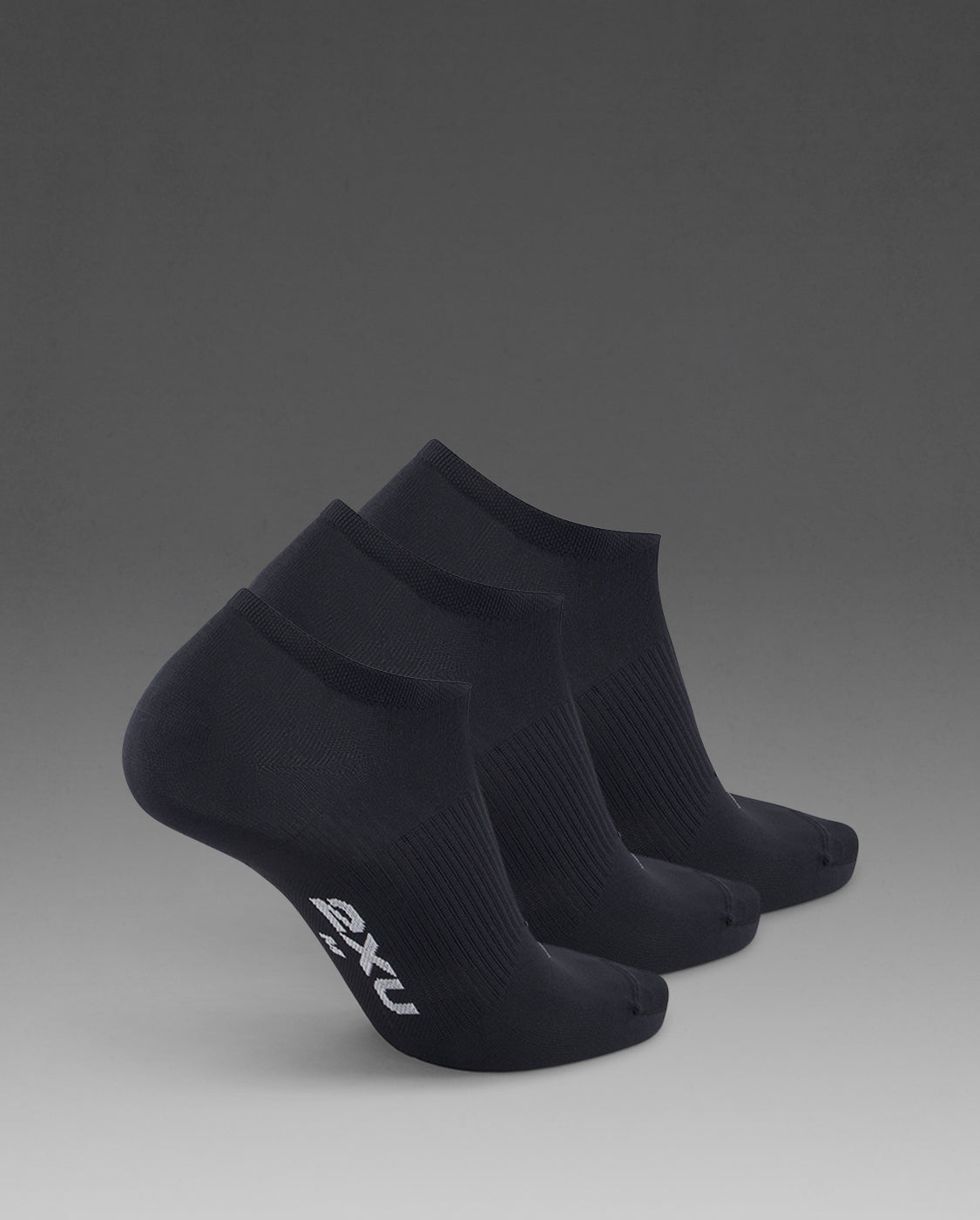 2xu-24-7-invisible-socken-3er-pack-schwarz-blasenfrei image 2