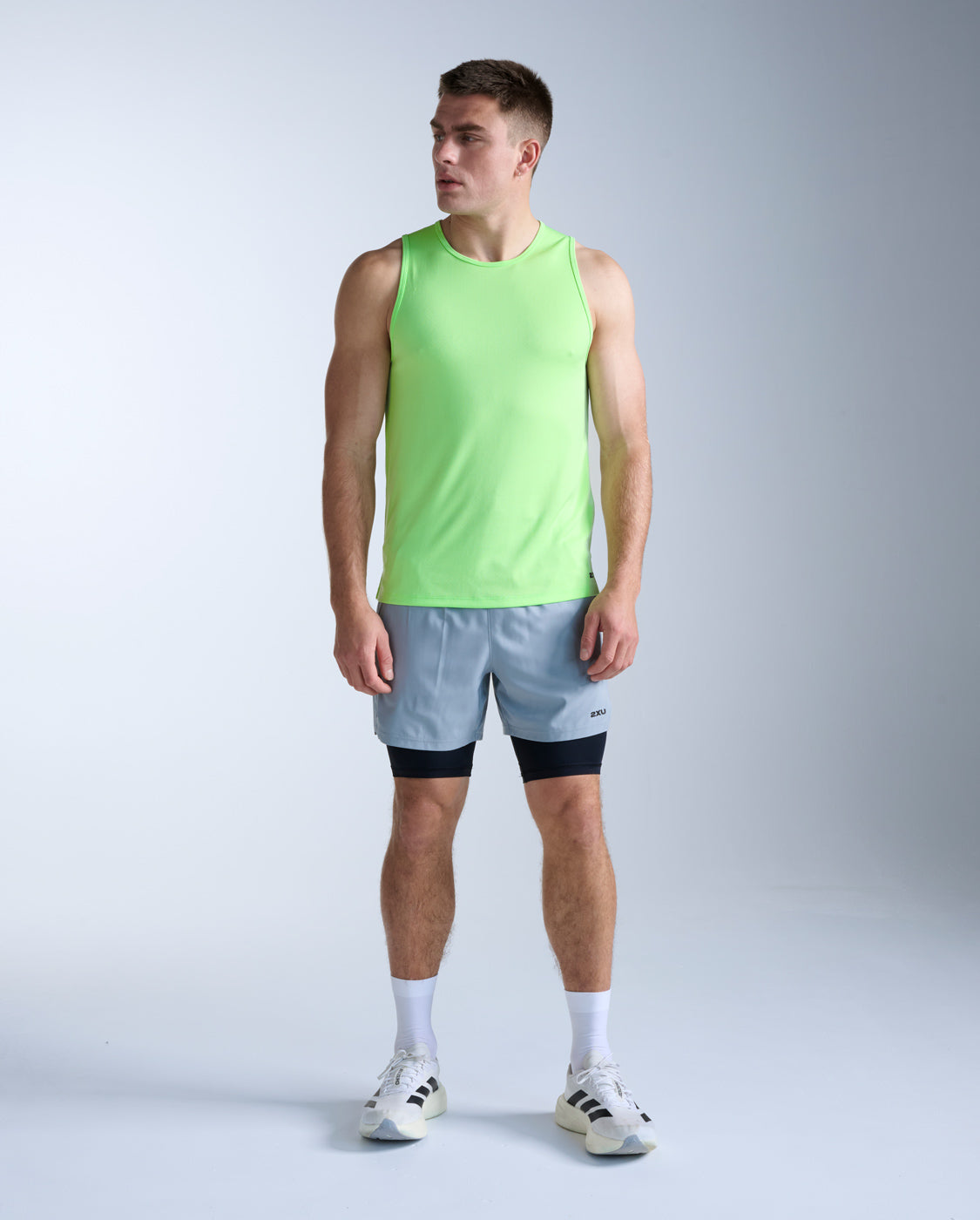 2xu-aero-tank-lauf-singlet-lime-zest-herren image 6