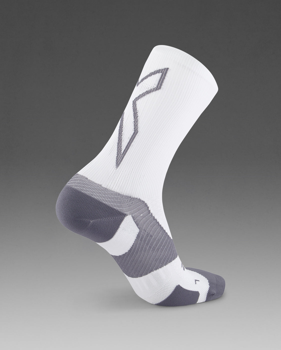 2xu-vectr-light-cushion-crew-laufsocken-wei-grau image 3