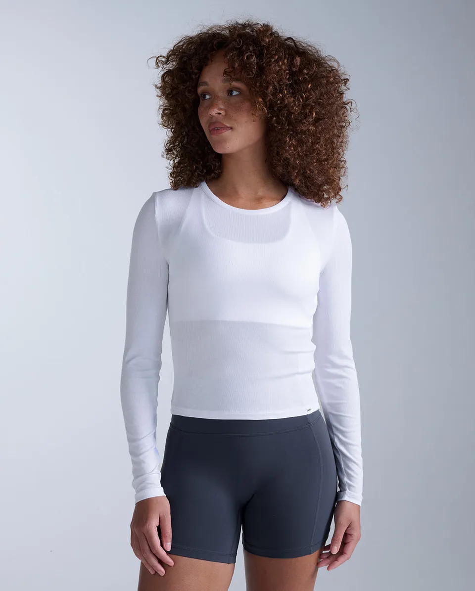 2xu-fluid-modal-ribbed-longsleeve-wei-damen-trainingsshirt image 1