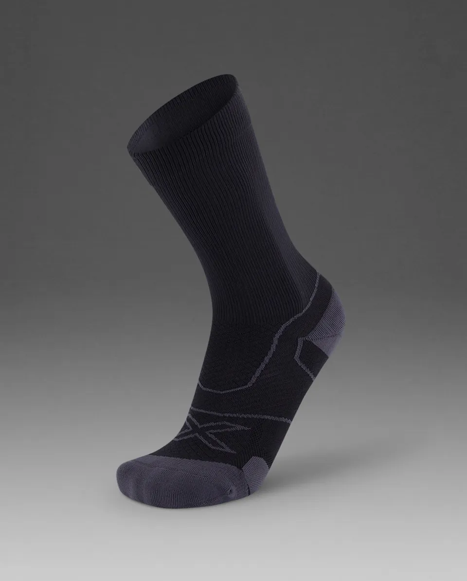 2xu-vectr-cushion-crew-socken-black-titanium-gepolstert image 1