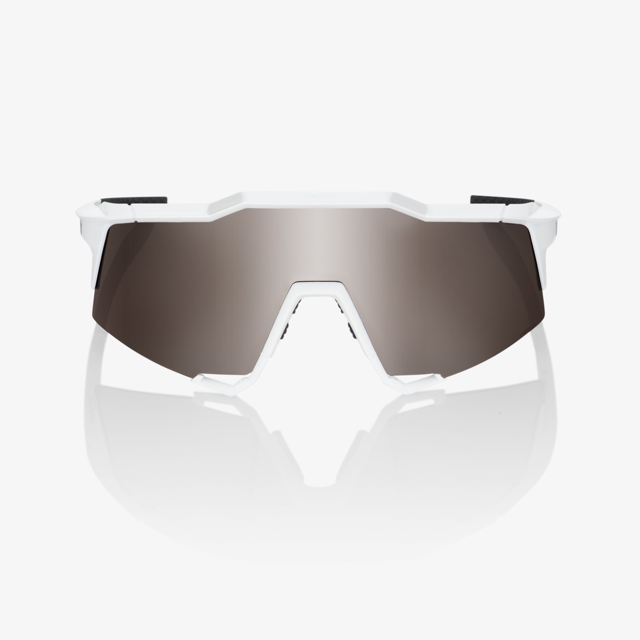 100-speedcraft-matte-white-sport-sonnenbrille-hiper-silver-mirror image 2