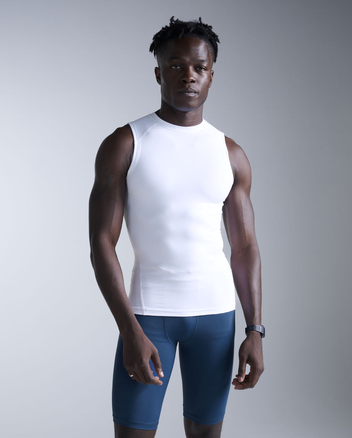 2xu-core-compression-sleeveless-tank-white-herren image 1
