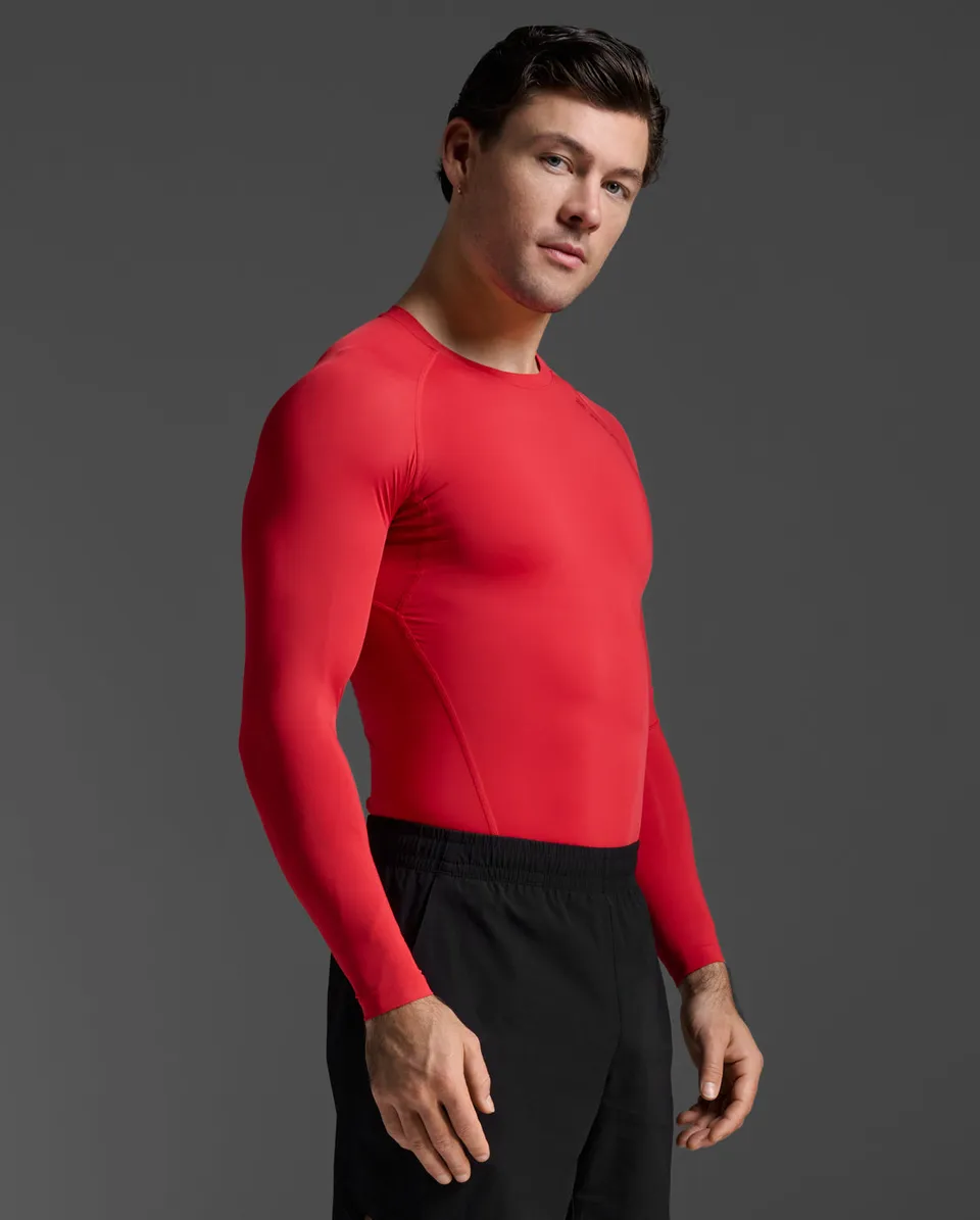 2xu-core-compression-long-sleeve-langarmshirt-herren-rot image 1