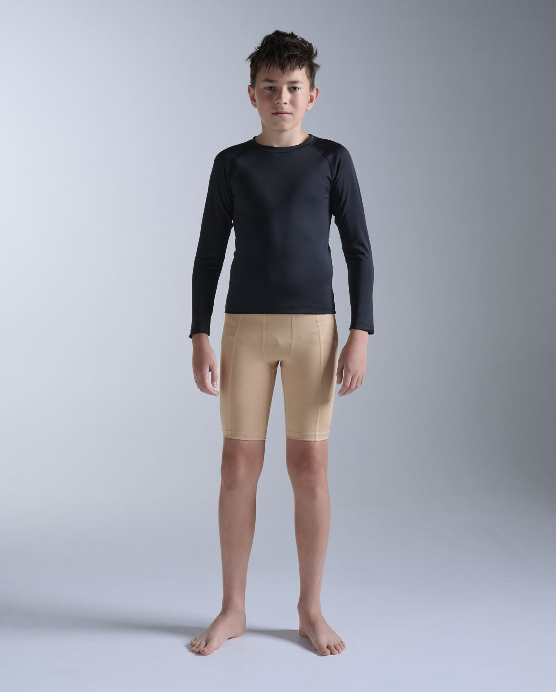 2xu-core-boys-compression-shorts-kompressionsshorts-beige-mild image 1