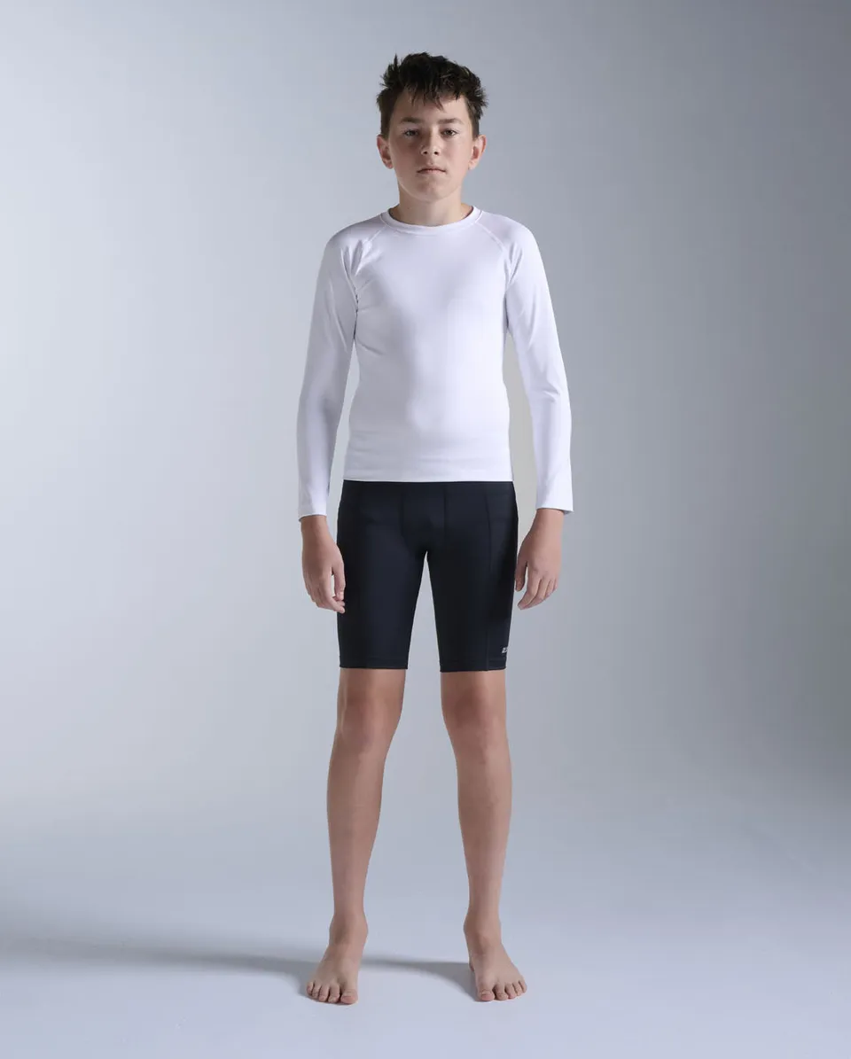 2xu-core-boys-compression-shorts-schwarz-silber-kinder image 1